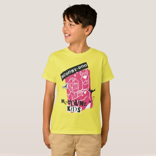Shaggy en Scooby-Doo bemoeien Kinder Punk schets T-shirt (Voorkant volledig)