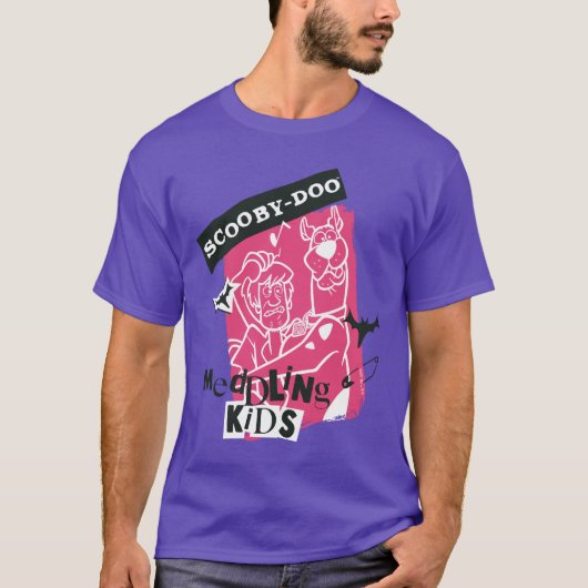 Shaggy en Scooby-Doo bemoeien Kinder Punk schets T-shirt (Voorkant)