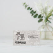 Shaggy Gray Dog Visitekaartje (Staand voorkant)