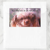Shaggy Hair Dog Rechthoekige Sticker (Tas)