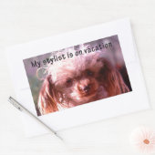 Shaggy Hair Dog Rechthoekige Sticker (Envelop)