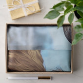 Shaggy Highland Beef Cow Oil Painting Tissuepapier (Geschenk)