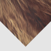 Shaggy Highland Beef Cow Oil Painting Tissuepapier (Detail)