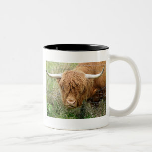 Shaggy Highland Cow Tweekleurige Koffiemok