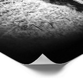 Shaggy Highland Koe Foto (zwart-wit) Poster (Hoek)