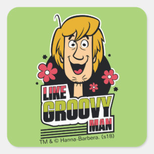 Shaggy "like Groovy Man" Grafisch Vierkante Sticker