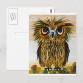 Shaggy owl big eyed wildlife briefkaart (Voorkant / Achterkant)