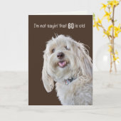 Shaggy Poodle voor de 60ste Verjaardag Humor Kaart (Gele Bloem)