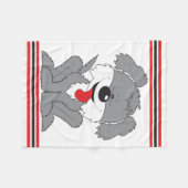 Shaggy Puppy Cartoon Fleece Deken (Voorkant (Horizontaal))