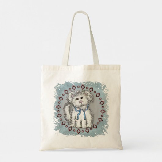 Shaggy Puppy Dog Canvas tas (Achterkant)