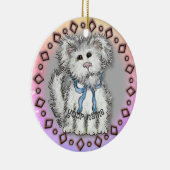 Shaggy Puppy Dog Keramisch Ornament (Rechts)