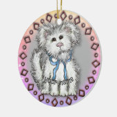 Shaggy Puppy Dog Keramisch Ornament (Links)