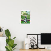 Shaggy Sheep Dog Beware Room Poster (Thuiskantoor)