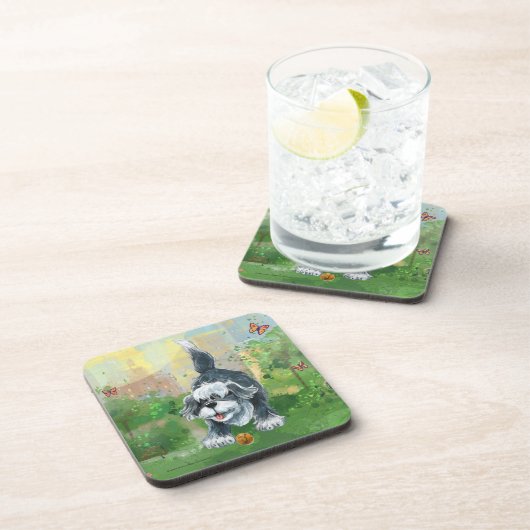 Shaggy Sheep Dog Bier Onderzetter (Rechterzijde)