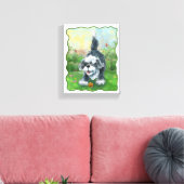 Shaggy Sheep Dog Canvas Afdruk (Insitu (Woonkamer))