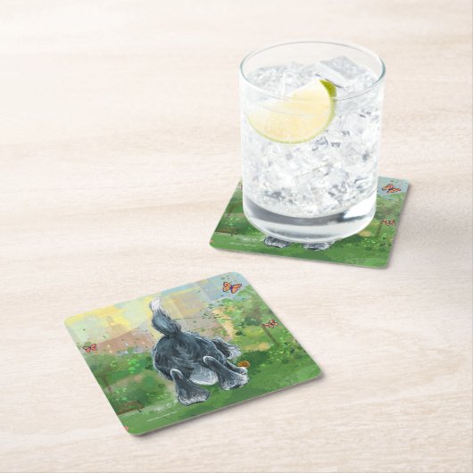 Shaggy Sheep Dog Kartonnen Onderzetters (Insitu)