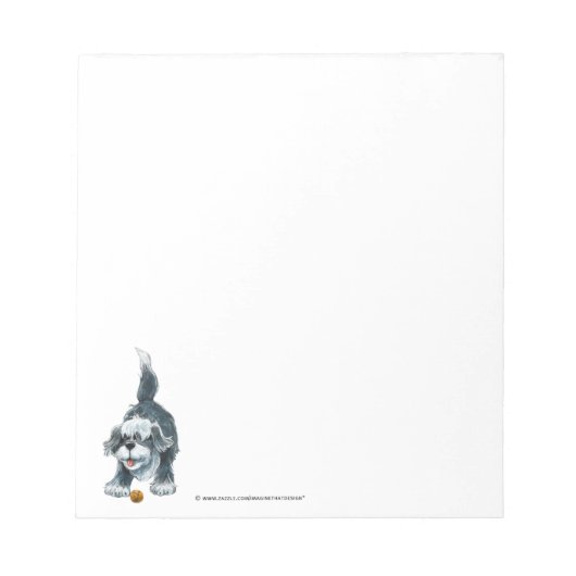 Shaggy Sheep Dog Notitieblok (Voorkant)