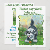 Shaggy Sheep Dog Party Center Kaart (Voorkant / Achterkant)