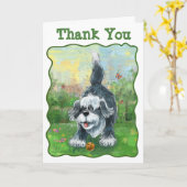 Shaggy Sheep Dog Party Center Kaart (Gele Bloem)