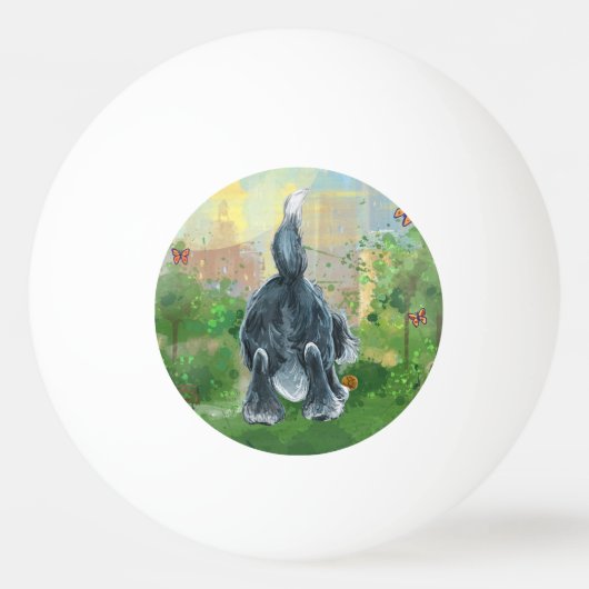 Shaggy Sheep Dog Pingpongbal (Achterkant)