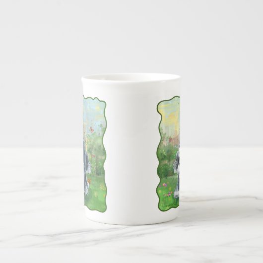 Shaggy Sheep Dog Porselein Kop (Voorkant)