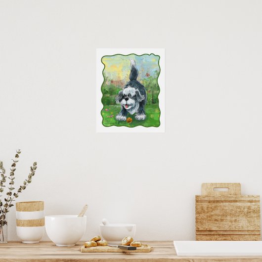 Shaggy Sheep Dog Poster (Keuken)