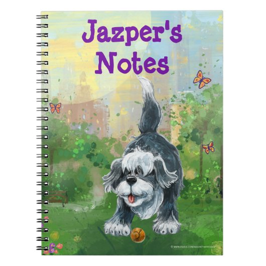 Shaggy Sheep Dog Stationery Notitieboek (Voorkant)