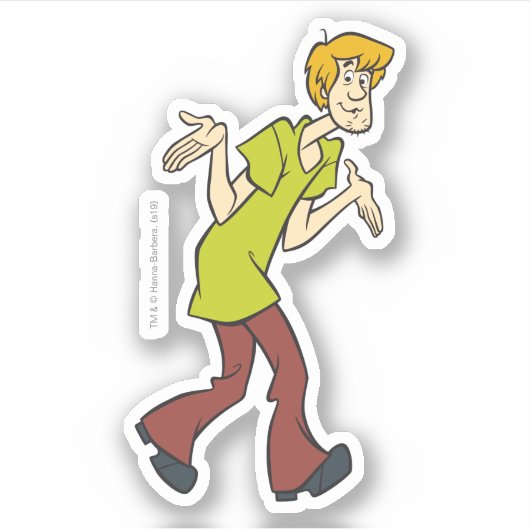 Shaggy Shrug Sticker (Voorkant)