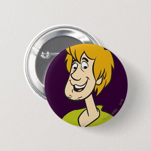Shaggy Smiling Ronde Button 5,7 Cm (Voorkant /achterkant)