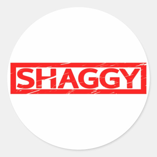 Shaggy Stamp Ronde Sticker (Voorkant)