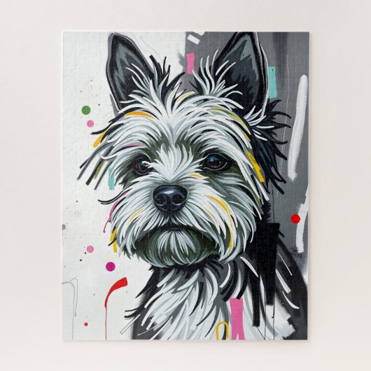 Shaggy Terrier Dog Legpuzzel (Verticaal)