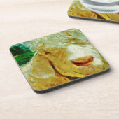 Shaggy White Angora Goat Abstract Impressionisme Drankjes Onderzetter (Linkerzijde)