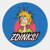 Shaggy "Zoinks!" Grafisch Ronde Sticker (Voorkant)