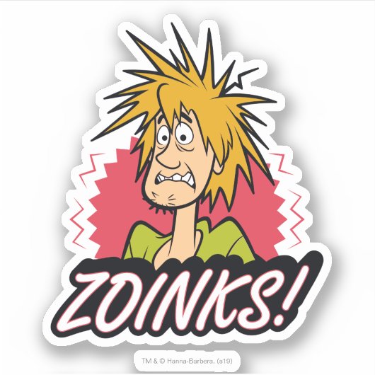 Shaggy "Zoinks!" Grafisch Sticker (Voorkant)