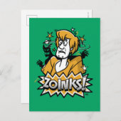Shaggy "Zoinks!" Halftone Graphic Briefkaart (Voorkant / Achterkant)