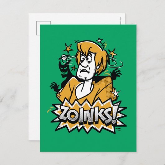 Shaggy "Zoinks!" Halftone Graphic Briefkaart (Voorkant / Achterkant)