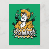 Shaggy "Zoinks!" Halftone Graphic Briefkaart (Voorkant)