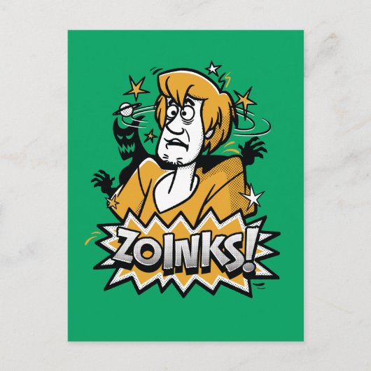 Shaggy "Zoinks!" Halftone Graphic Briefkaart (Voorkant)