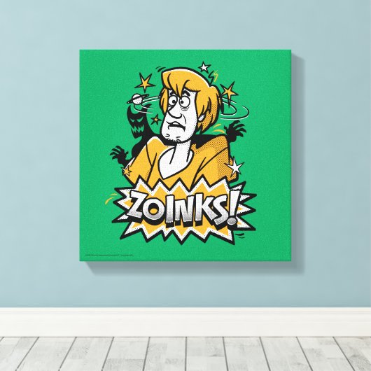 Shaggy "Zoinks!" Halftone Graphic Canvas Afdruk (Insitu (Houten vloer))