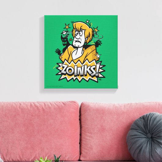 Shaggy "Zoinks!" Halftone Graphic Canvas Afdruk (Insitu (Woonkamer))