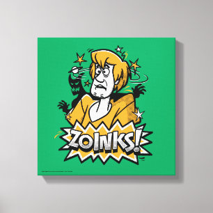 Shaggy "Zoinks!" Halftone Graphic Canvas Afdruk