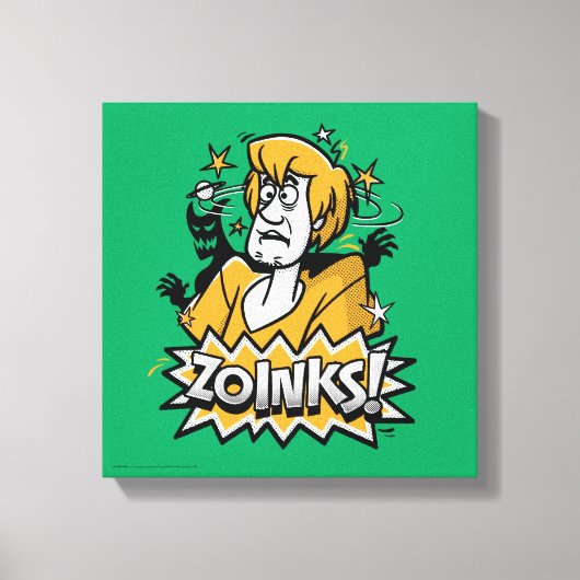 Shaggy "Zoinks!" Halftone Graphic Canvas Afdruk (Voorkant)