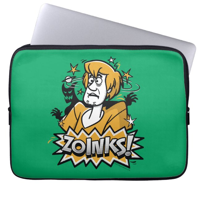 Shaggy "Zoinks!" Halftone Graphic Laptop Sleeve (Voorkant)