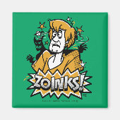 Shaggy "Zoinks!" Halftone Graphic Magneet (Voorkant)
