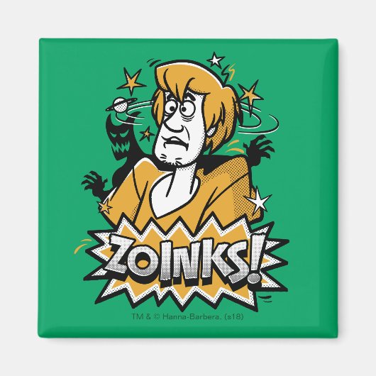 Shaggy "Zoinks!" Halftone Graphic Magneet (Voorkant)