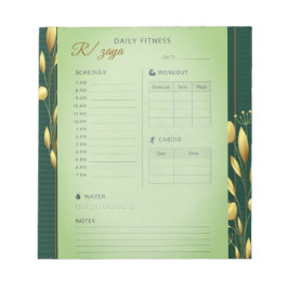 shagreen waterverf pastel dagelijkse fitnessplanne notitieblok