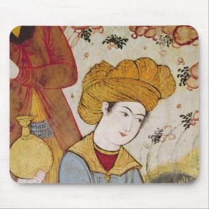 Shah Abbas I en een Courtier-aanbod Muismat