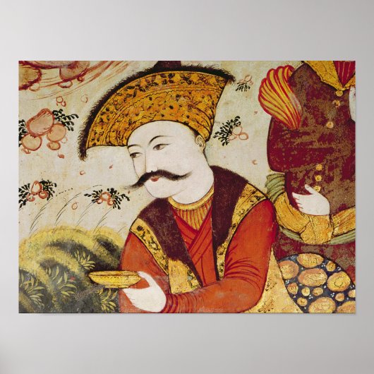 Shah Abbas I en een Courtier-aanbod Poster (Voorkant)