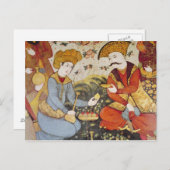 Shah Abbas I en een Courtier Briefkaart (Voorkant / Achterkant)