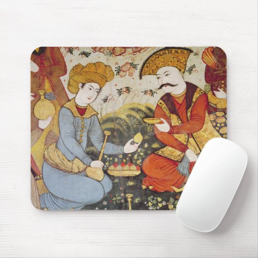 Shah Abbas I en een Courtier Muismat (Met muis)